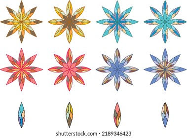 Beautiful colorful leaf pattern illustration