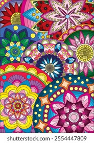 Beautiful colorful mandala background vector illustration