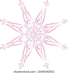 Hermosa imagen de fondo de patrón de diseño de mandala colorido generado por aire.