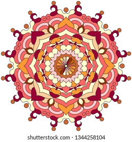 Beautiful colorful mandala poster. Vector illustration. Eps 10. 