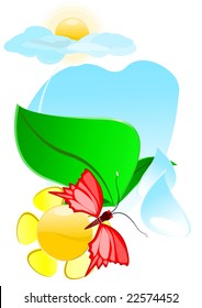 beautiful colorful nature vector