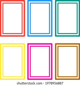 Beautiful Colorful Outline Border Vector Image Stock Vector (Royalty ...