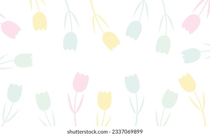 Beautiful colorful pastel tulip pastel background image