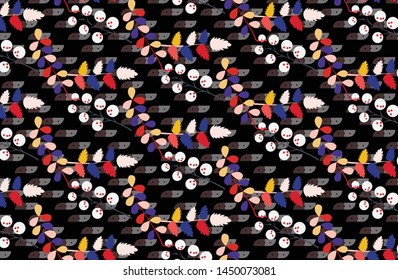 beautiful colorful pattern of twig tree pattern