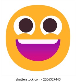 beautiful colorful popular smiles.  Funny, smiling, amazed,shocked face
