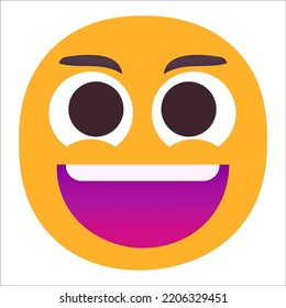 beautiful colorful popular smiles.  Funny, smiling, amazed,shocked face