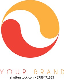 Beautiful colorful round logo and vector design.