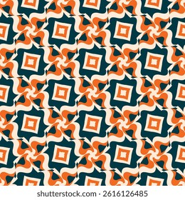 Beautiful colorful seamless pattern. Art forms are grouped and arranged in a specific order. Vector image for print, textile, packaging, interior design and your other projects.
