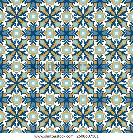 Beautiful colorful seamless pattern baroque style. Overlapping art forms, stripes, polygons, segments are grouped and arranged in a certain order. Vector. 
