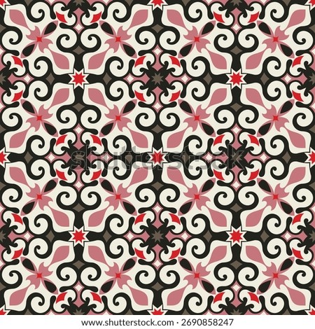 Beautiful colorful seamless pattern. Overlapping art forms, stripes, polygons, segments are grouped and arranged in a certain order. Vector. 
