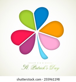 Beautiful and colorful shamrock leaves for Happy St. Patrick's Day celebration.