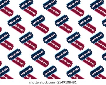 BEAUTIFUL AND COLORFUL SHARP RAZOR BLADES SEAMLESS BACKGROUND COVER, PRITING PATTERN VECTOR NEW DESIGN