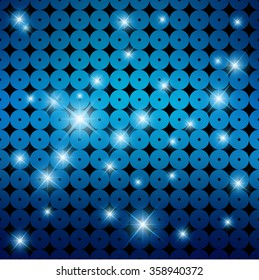 Beautiful colorful shining sequin disco background vector