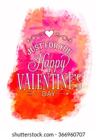 Beautiful colorful splash decorated greeting card design for Happy Valentine's Day celebration.
