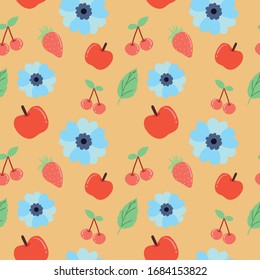 beautiful colorful spring vector pattern