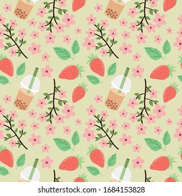 beautiful colorful spring vector pattern