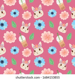beautiful colorful spring vector pattern
