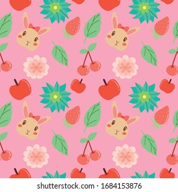 beautiful colorful spring vector pattern