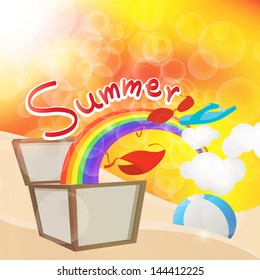 beautiful colorful summers vector illustration