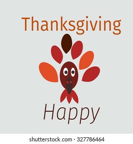 Beautiful, colorful vector cartoon of turkey bird for Happy Thanksgiving celebration, can be use as poster or banner, card 