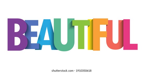 BEAUTIFUL colorful vector concept word typography banner