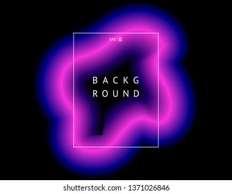 Beautiful colorful vector light effect of neon glow and flash. Background with flying design elements with frame for text.