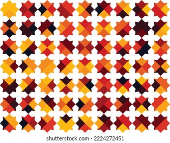 Patrón vector hermoso y colorido. Patrón vectorial sin cable. Patrón textil y de tela. Sencillo y elegante.