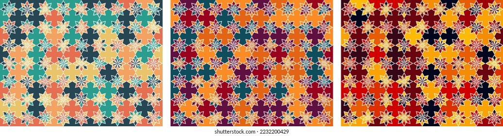 Schönes und buntes Vektormuster.  Vektormuster. Textil- und Stoffmuster. Einfaches und stilvolles Muster.