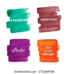 Beautiful Colorful Vibrant Abstract Watercolor Stroke Texture Background For Design