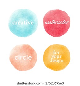 Beautiful Colorful Vibrant Abstract Watercolor Texture Circle Background For Design 