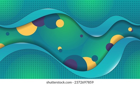 Beautiful colorful wallpaper with a 3D effect. An excellent background for designing pages on social networks, posters, presentations, outdoor advertising and your other projects. Vector.