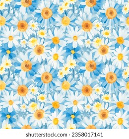 Beautiful colorful watercolor floral(flower) seamless pattern. Floral(flower) seamless pattern design for textile,fabric,Background,texture,tile and wallpaper.Watercolor floral(flower)seamless pattern