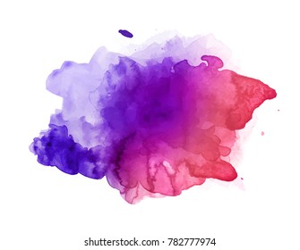 Beautiful Colorful Watercolor Stain Vector 