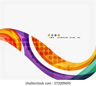 Beautiful colorful wave template. Vector abstract background for workflow layout, diagram, number options or web design