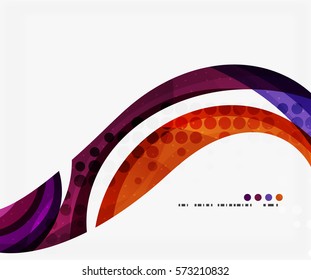 Beautiful colorful wave template. Vector abstract background for workflow layout, diagram, number options or web design