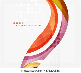 Beautiful colorful wave template. Vector abstract background for workflow layout, diagram, number options or web design
