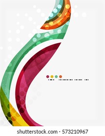Hermosa plantilla de ondas coloridas. Fondo abstracto vectorial para diseño de flujo de trabajo, diagrama, opciones de número o diseño web