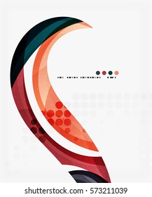 Beautiful colorful wave template. Vector abstract background for workflow layout, diagram, number options or web design