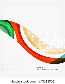 Beautiful colorful wave template. Vector abstract background for workflow layout, diagram, number options or web design