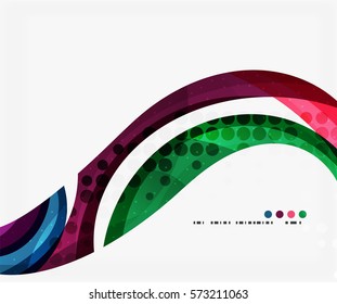 Beautiful colorful wave template. Vector abstract background for workflow layout, diagram, number options or web design