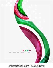 Beautiful colorful wave template. Vector abstract background for workflow layout, diagram, number options or web design