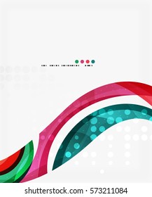 Beautiful colorful wave template. Vector abstract background for workflow layout, diagram, number options or web design
