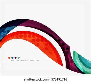 Beautiful colorful wave template. Vector abstract background for workflow layout, diagram, number options or web design