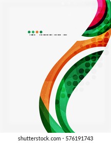 Beautiful colorful wave template. Vector abstract background for workflow layout, diagram, number options or web design