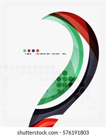 Hermosa plantilla de ondas coloridas. Fondo abstracto vectorial para diseño de flujo de trabajo, diagrama, opciones de número o diseño web