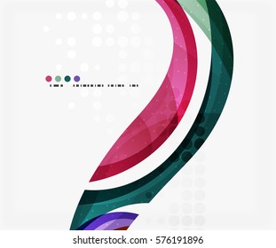Beautiful colorful wave template. Vector abstract background for workflow layout, diagram, number options or web design