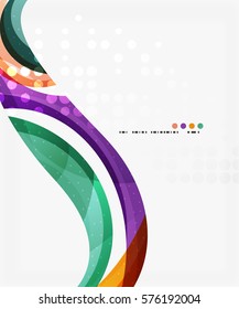 Modelo de onda colorido bonito. Plano de fundo abstrato do vetor para layout de fluxo de trabalho, diagrama, opções de número ou design da Web