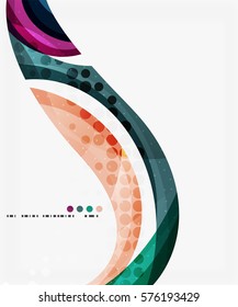 Beautiful colorful wave template. Vector abstract background for workflow layout, diagram, number options or web design