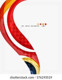 Beautiful colorful wave template. Vector abstract background for workflow layout, diagram, number options or web design
