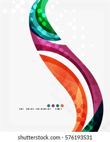 Hermosa plantilla de ondas coloridas. Fondo abstracto vectorial para diseño de flujo de trabajo, diagrama, opciones de número o diseño web